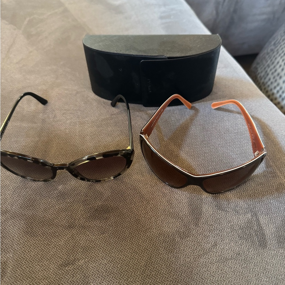 Prada Sunglasses - Black tortoise and Brown and Orange